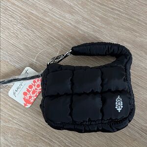 Free People Black Quilted Mini Bag
